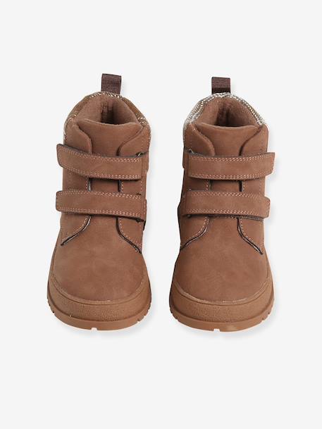 Boots garçon à scratchs marron 4 - vertbaudet enfant 