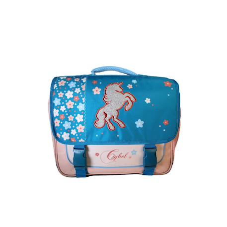 Fille-Accessoires-Fourniture scolaire-Cartable-Cartable scolaire 2 compartiments Cybel Licorne Fleurie - 38 cm