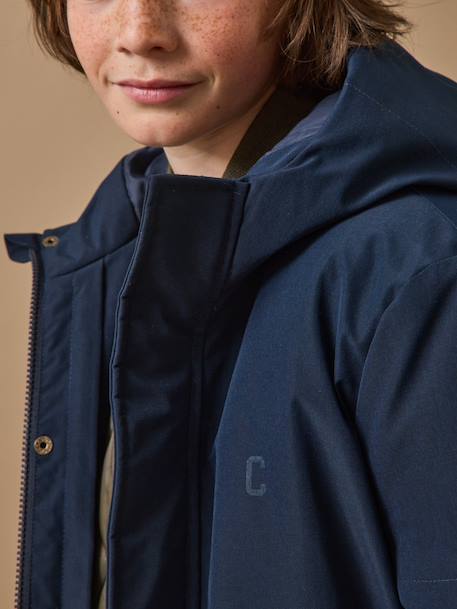 Parka doudoune garçon Kaki+Marine 9 - vertbaudet enfant 