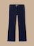 Pantalon flare  en twill Marine 1 - vertbaudet enfant 
