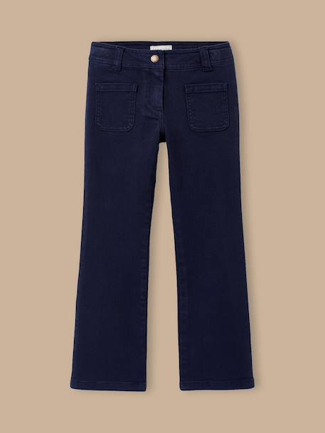 Fille-Pantalon flare  en twill