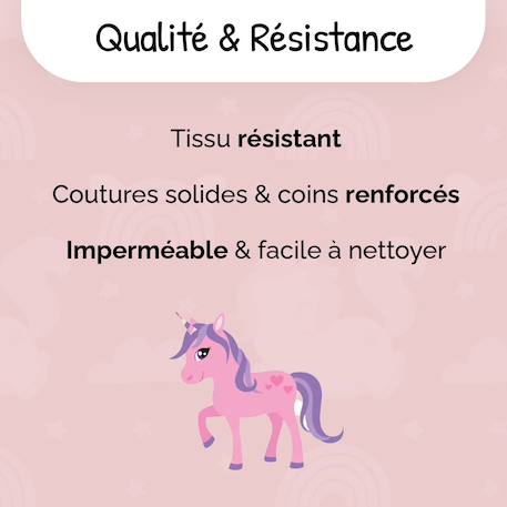 Sac à dos scolaire à roulettes 2 compartiments Cybel - Licorne pailletée Bleu et Rose 6 - vertbaudet enfant 