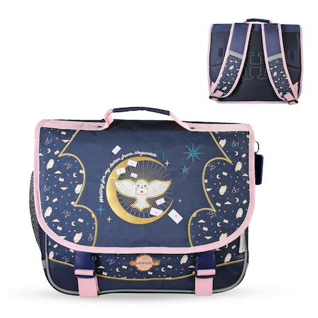 Cartable scolaire 38 cm - 2 compartiments Harry Potter- Hedwig Mystic Winter Bleu 1 - vertbaudet enfant 