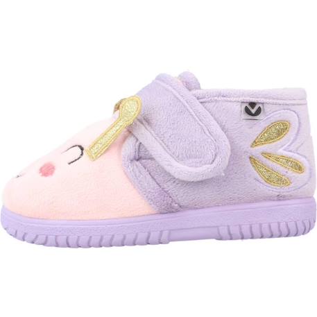 Chausson bébé textile Violet lila 2 - vertbaudet enfant 