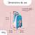 Sac à dos scolaire à roulettes 2 compartiments Cybel - Licorne pailletée Bleu et Rose 3 - vertbaudet enfant 