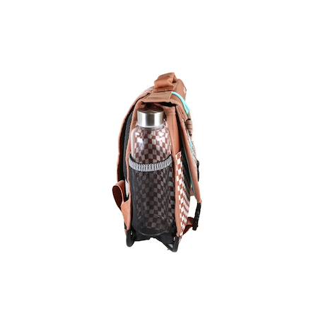 Cartable 38 cm garçon Skate réversible avec 2 compartiments - Primaire Marron 3 - vertbaudet enfant 