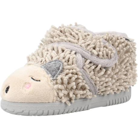 Chausson bébé textile Gris piedra 4 - vertbaudet enfant 