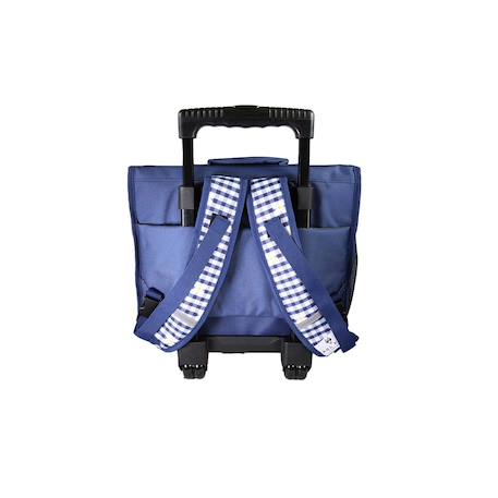 Cartable à roulettes réversible 2 compartiments Daisy - 38 cm Bleu 3 - vertbaudet enfant 
