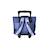 Cartable à roulettes réversible 2 compartiments Daisy - 38 cm Bleu 3 - vertbaudet enfant 
