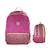 Sac à dos scolaire - 2 compartiments French Disorder - Velours côtelé Léopard Rose 1 - vertbaudet enfant 