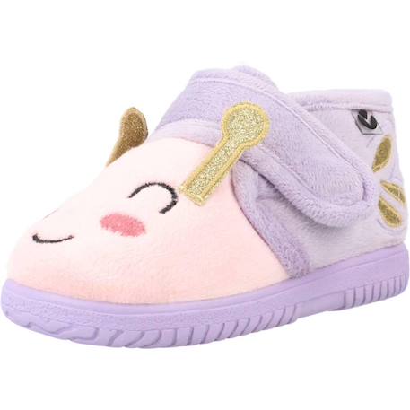 Chausson bébé textile Violet lila 4 - vertbaudet enfant 