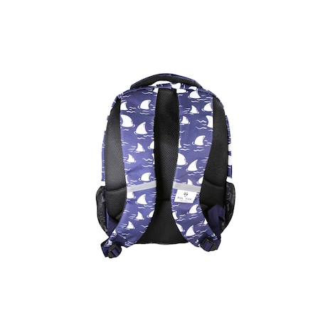 Sac à dos scolaire réversible 2 compartiments Shark Bleu 4 - vertbaudet enfant 