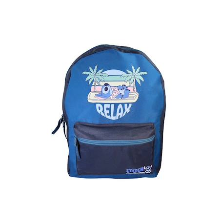 Sac à dos scolaire Disney Stitch Relax Bleu 1 - vertbaudet enfant 