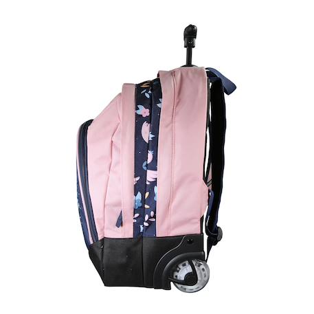 Sac à dos scolaire à roulettes 2 compartiments Phileas Cygne - 45 cm Bleu 3 - vertbaudet enfant 