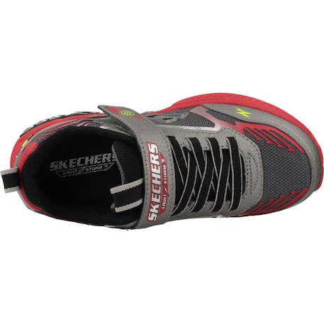 Baskets enfant garçon Gris ccyl+Noir bblm+Rouge gurd 18 - vertbaudet enfant 