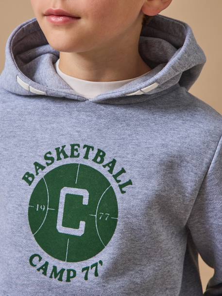 Sweat à capuche garçon Bleu+Gris chine 7 - vertbaudet enfant 