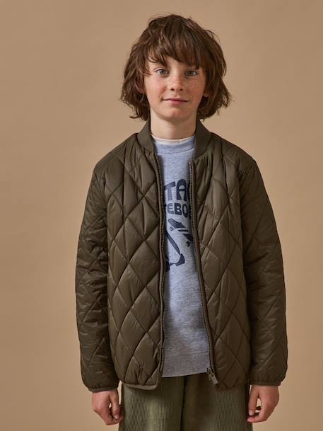 Parka doudoune garçon Kaki+Marine 11 - vertbaudet enfant 