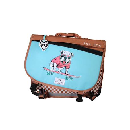 Cartable 38 cm garçon Skate réversible avec 2 compartiments - Primaire Marron 5 - vertbaudet enfant 