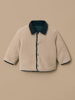 Bébé-Manteau, combipilote, nid d'ange-Veste réversible en sherpa bébé