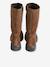 Boots fille en cuir zippées marron 6 - vertbaudet enfant 