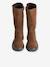 Boots fille en cuir zippées marron 4 - vertbaudet enfant 