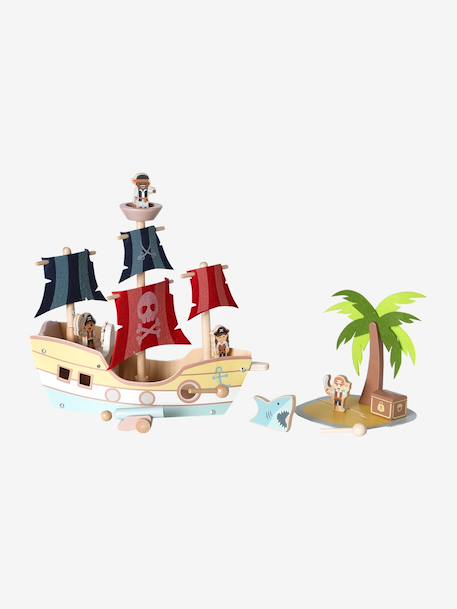 Bateau pirate en bois FSC® rouge 3 - vertbaudet enfant 
