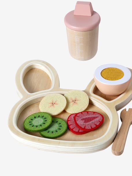 Set repas poupon en bois FSC® rose 6 - vertbaudet enfant 