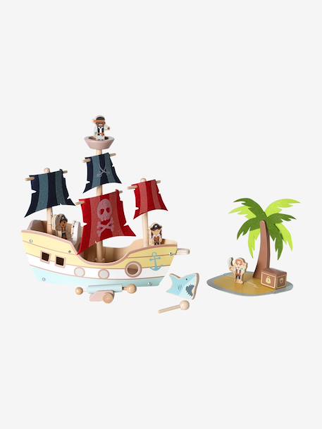 Bateau pirate en bois FSC® rouge 2 - vertbaudet enfant 