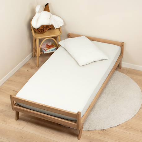 Drap housse uni en gaze de coton Beige+Blanc+Bleu+Camel+Écru+Gris+Terracotta+Vert de gris+Vert eucalyptus+Vieux rose 21 - vertbaudet enfant 