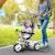 Tricycle enfant pare-soleil pliable canne amovible benne rangement acier White 2 - vertbaudet enfant 