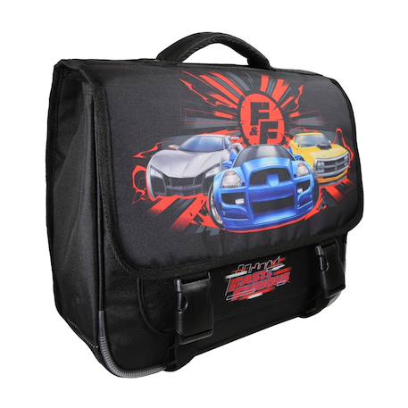 Cartable scolaire 2 compartiments Fast & Furious - 38 cm Noir 2 - vertbaudet enfant 