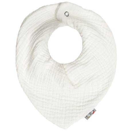 Bavoir bandana gaze de coton jeanne Beige+Blanc+Blanc à pois or+Bleu+Camel+Écru+Gris clair+Terracotta+Vert de gris+Vieux rose 25 - vertbaudet enfant 
