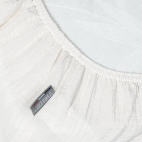 Drap housse uni en gaze de coton Beige+Blanc+Bleu+Camel+Écru+Gris+Terracotta+Vert de gris+Vert eucalyptus+Vieux rose 24 - vertbaudet enfant 