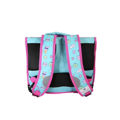 Cartable à colorier et réversible 2 compartiments Kawai - 38 cm Bleu 4 - vertbaudet enfant 