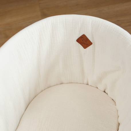 Couffin bébé avec matelas habillage et drap housse jeanne Beige+Blanc+Bleu+Camel+Écru+Gris clair+Rose+Terracotta+Vert de gris 23 - vertbaudet enfant 