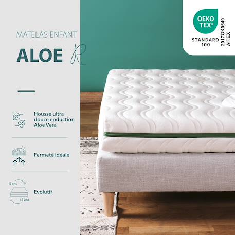 Matelas enfant aloe r - epaisseur 17 cm Blanc 2 - vertbaudet enfant 