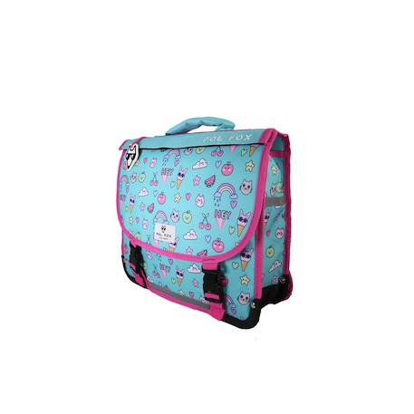 Cartable à colorier et réversible 2 compartiments Kawai - 38 cm Bleu 2 - vertbaudet enfant 