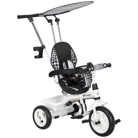 Tricycle enfant pare-soleil pliable canne amovible benne rangement acier White 1 - vertbaudet enfant 