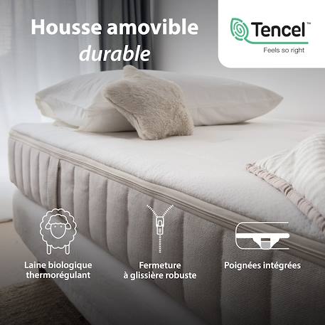 Matelas enfant chanvrenatura® - epaisseur 17cm Blanc 4 - vertbaudet enfant 