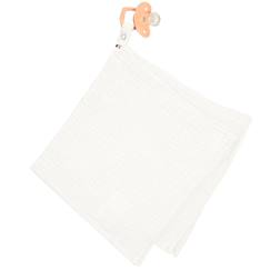 Jouet-Premier âge-Doudous-Doudou lange attache tétine en gaze de coton jeanne