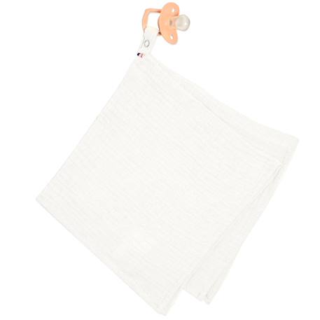 Doudou lange attache tétine en gaze de coton jeanne Beige+Blanc+Bleu+Camel+Écru+Gris clair+Rose+Terracotta+Vert de gris 25 - vertbaudet enfant 