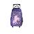 Sac à dos scolaire à roulettes 2 compartiments Cybel Licorne Céleste Violet 1 - vertbaudet enfant 