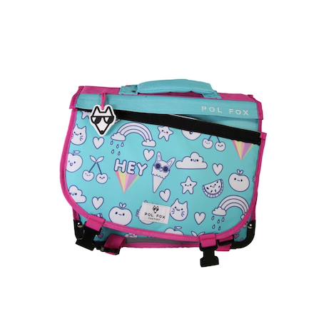 Cartable à colorier et réversible 2 compartiments Kawai - 38 cm Bleu 6 - vertbaudet enfant 