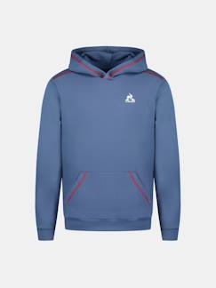 -Sweat à capuche en molleton léger avec bandes contrastées tricolores