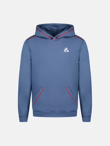 Garçon-Sweat à capuche en molleton léger avec bandes contrastées tricolores
