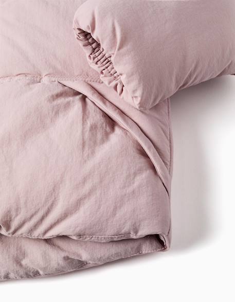 Doudoune avec capuche et doublure en polaire Gris foncé+Mauve clair 8 - vertbaudet enfant 