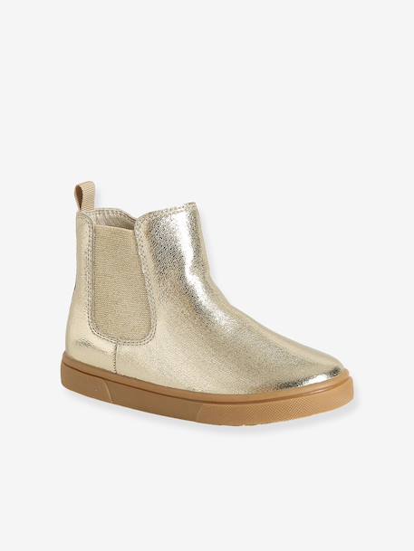 Boots fille zippées doré 1 - vertbaudet enfant 