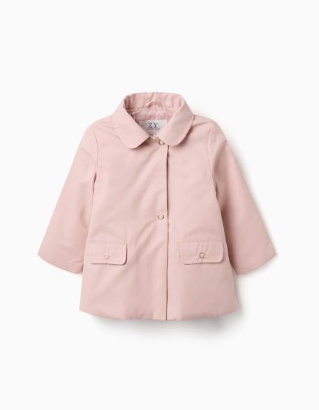 Parka avec doublure et capuche amovible Rose clair 2 - vertbaudet enfant 