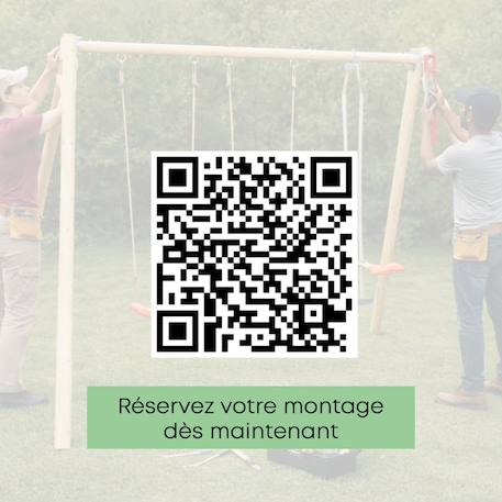 Portique balançoire double techwood harmonie doublo 2 - pour 2 enfants Bleu/corail 5 - vertbaudet enfant 