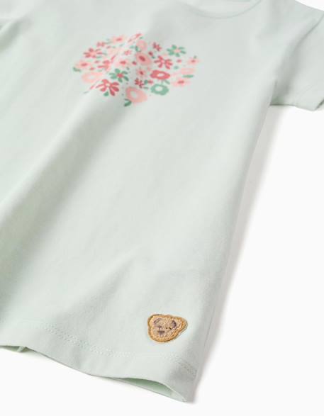 Pyjama en coton avec imprimé fleur Vert 3 - vertbaudet enfant 